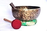 41Giffhzegl. Sl160 root and om chakra c note antique finished hand hammered tibetan meditation singing bowl 9 inches - yoga bowl from nepal
