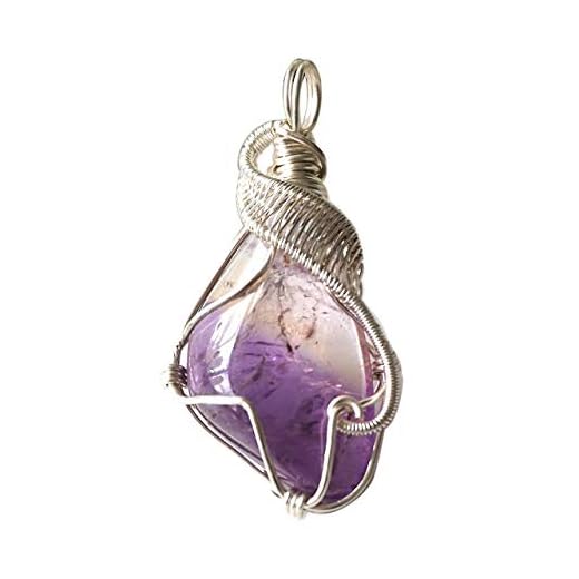 designs by nature gems handmade women’s ametrine necklace 24 inch chain silver plated, february birthstone